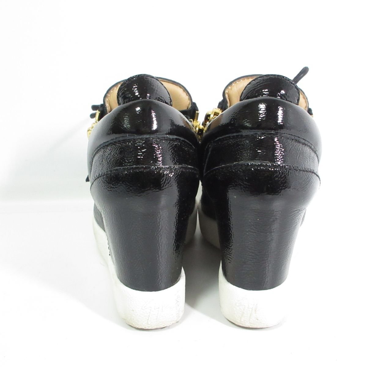 美品 GIUSEPPE ZANOTTI ジュゼッペザノッティ エナメル レースアップ 