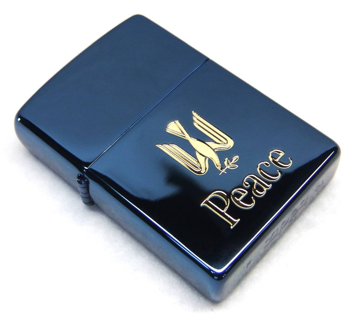PEACE / 喋り Blue Titanium Zippo 未使用品 ブルーチタン