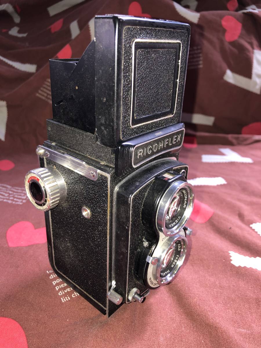レトロ 二眼レフカメラ リコーフレックス MODEL VII 革 RICOHFLEX
