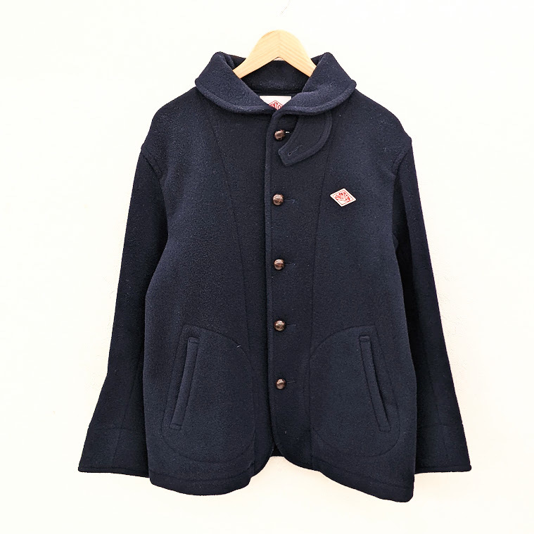 DANTON ネイビー ウール コート　40 Lサイズ DANTON ダントン ウールモッサ コート ネイビー 40