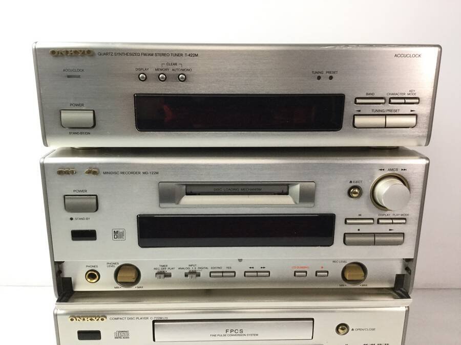 ⁄ LTD A-922M ONKYO C-722M T-422M MD-122MX ミニコンポ◇現状
