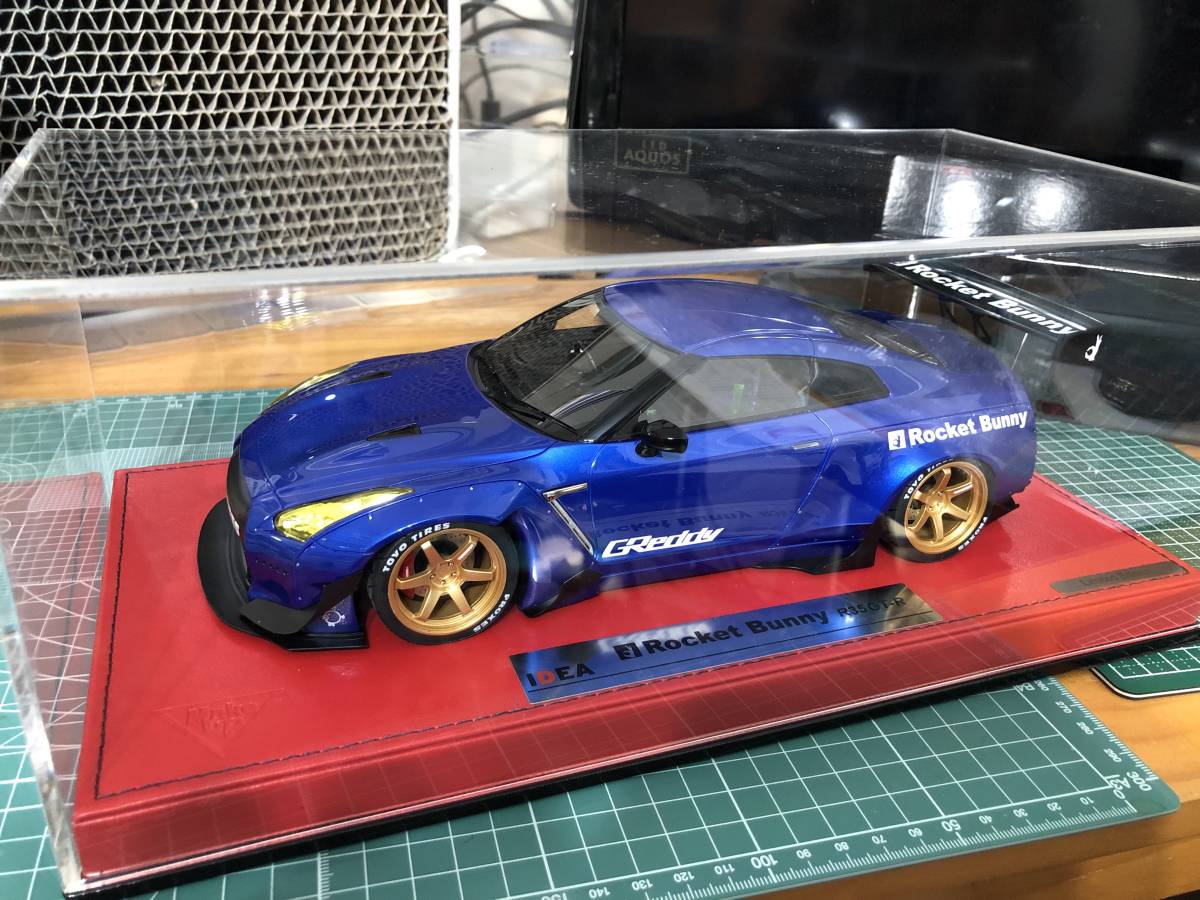 EIDOLPN　アイドロン　1/18　Rocket　Bunny　R35　GTR 1/18 MAKE UP Rocket Bunny Nissan GT-R R35 Blue 🤝ALSO OPEN FOR