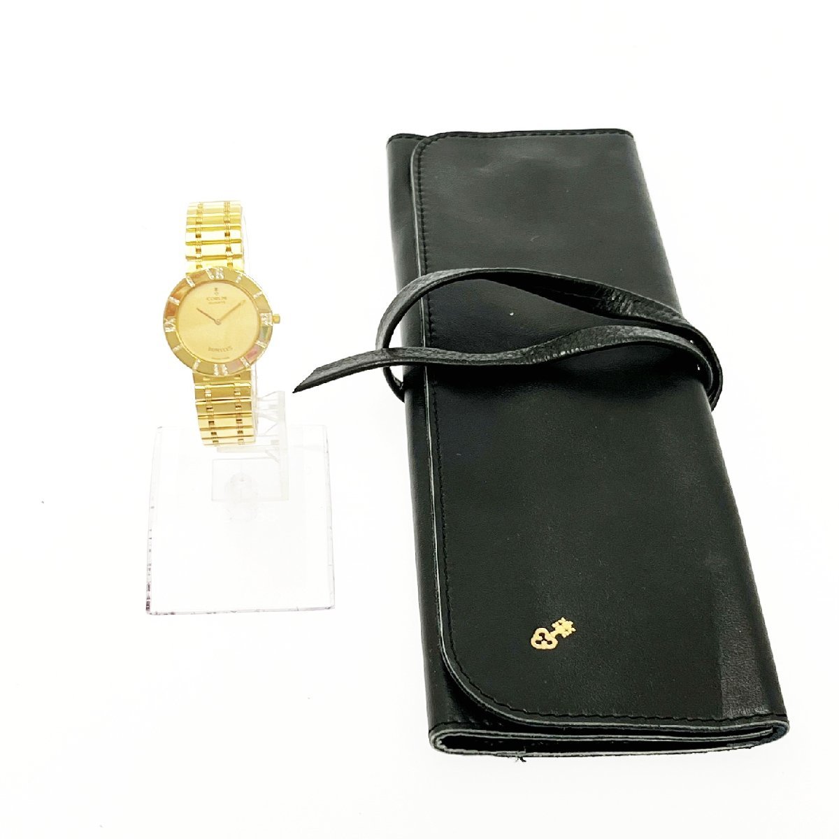 1円スタート】【激レア・保存袋付き】 CORUM コルム ロムルス YG 18K 