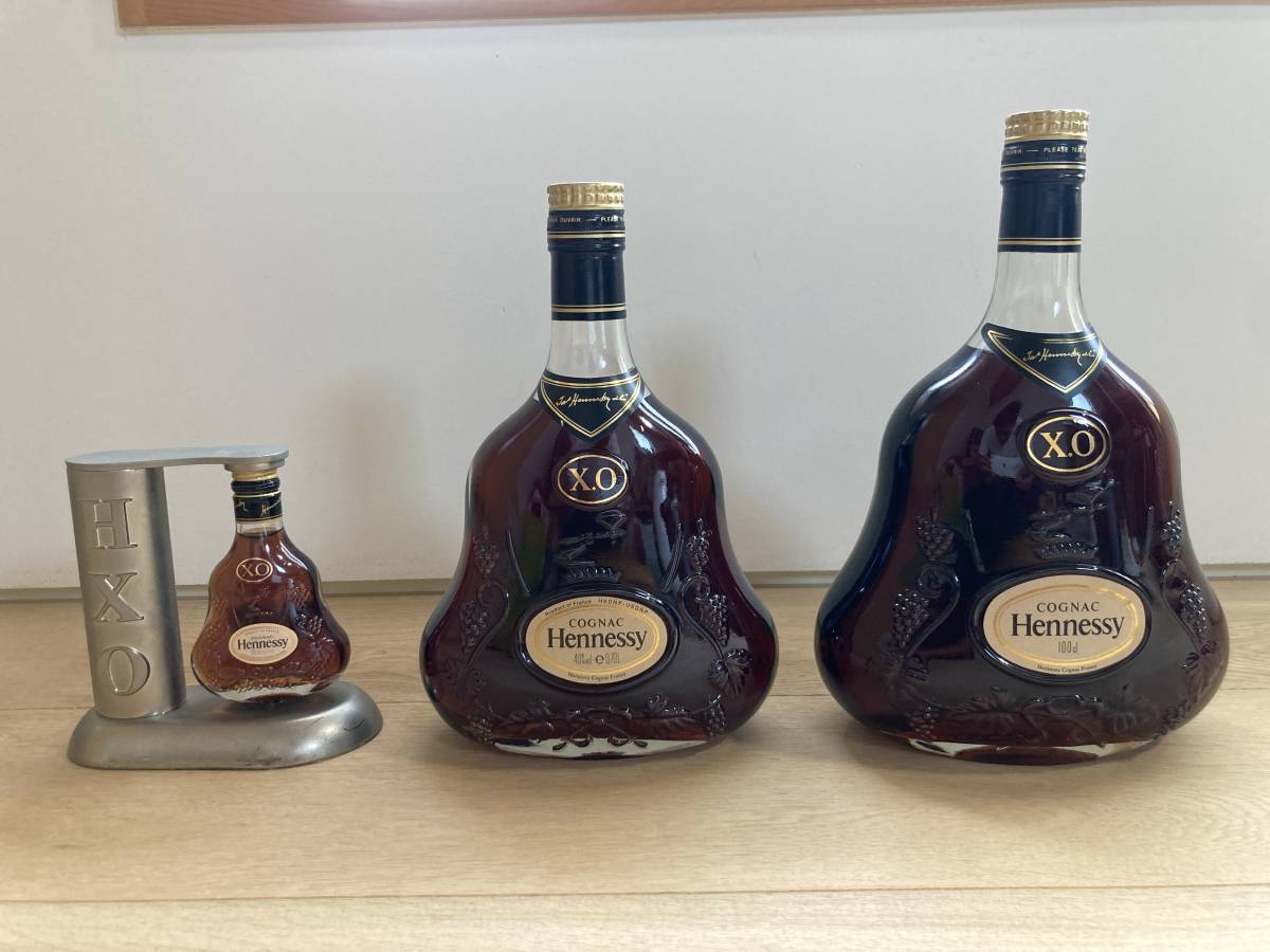 未開栓 3本セット 金キャップ Hennessy XO 1000ml 700ml ミニボトル