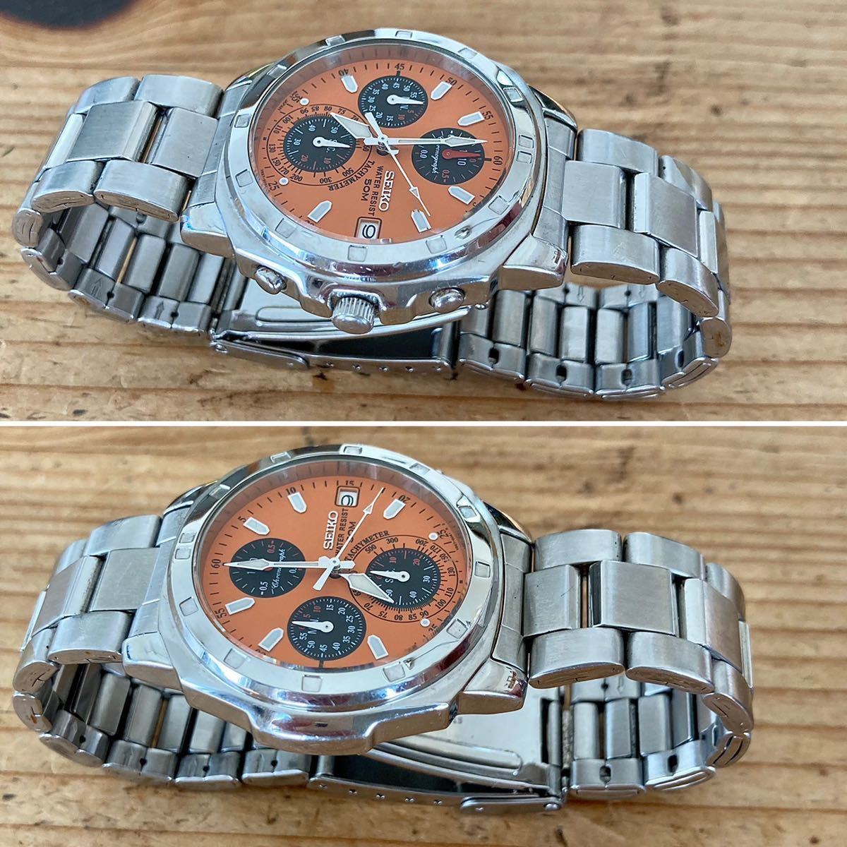 V657-9010 Seiko クロノグラフ Chronograph SEIKO Quartz - セイコー 