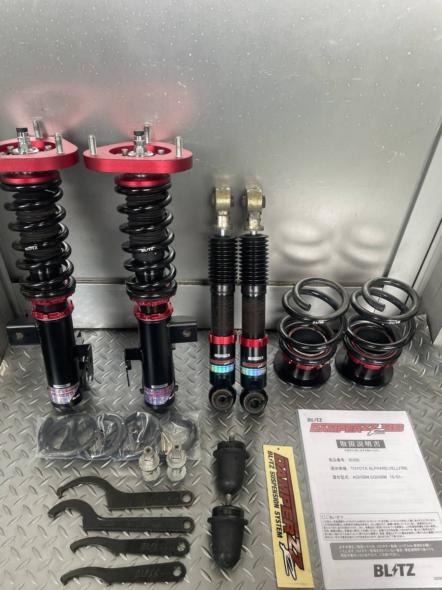 HOT，最新作 アルファード/ヴェルファイアAGH30W/GGH30W BLITZ DAMPER ZZ-R全長式車高調 製品番号92200 MIRACLE CAMBER ADJUSTE ミラクルキャンバー(サスペンションキット（一式）)｜売買されたオークション情報、yahooの サスペンションキット（一式）