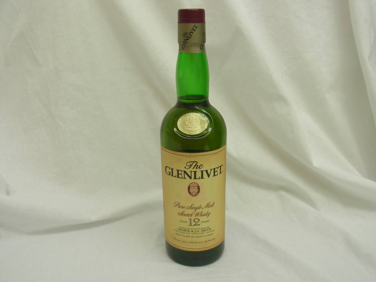 12年 グレンリベット GLENLIVET 旧ボトル 赤アザミ 古酒 旧ラベル
