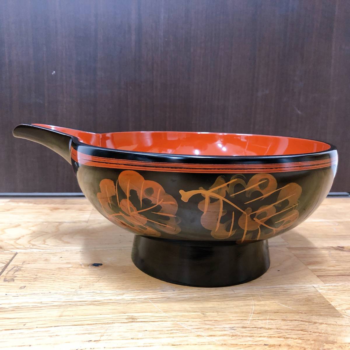 みちのくの御器 秀衡塗 漆塗り 翁知屋 片口 汁次 徳利 共箱1523‐3静 37