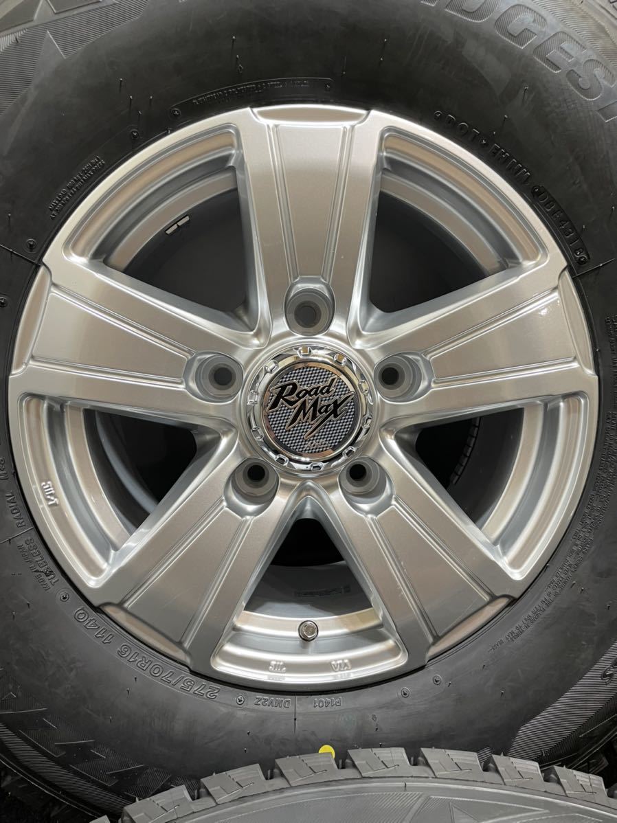 送料込 275/70R16 スタッドレス バリ山 18年製 BS DM-V2 ④ 新品 275/70R16 ブリヂストン/DM-V2 18年製 Road Max 16インチ 8J ＋45 150