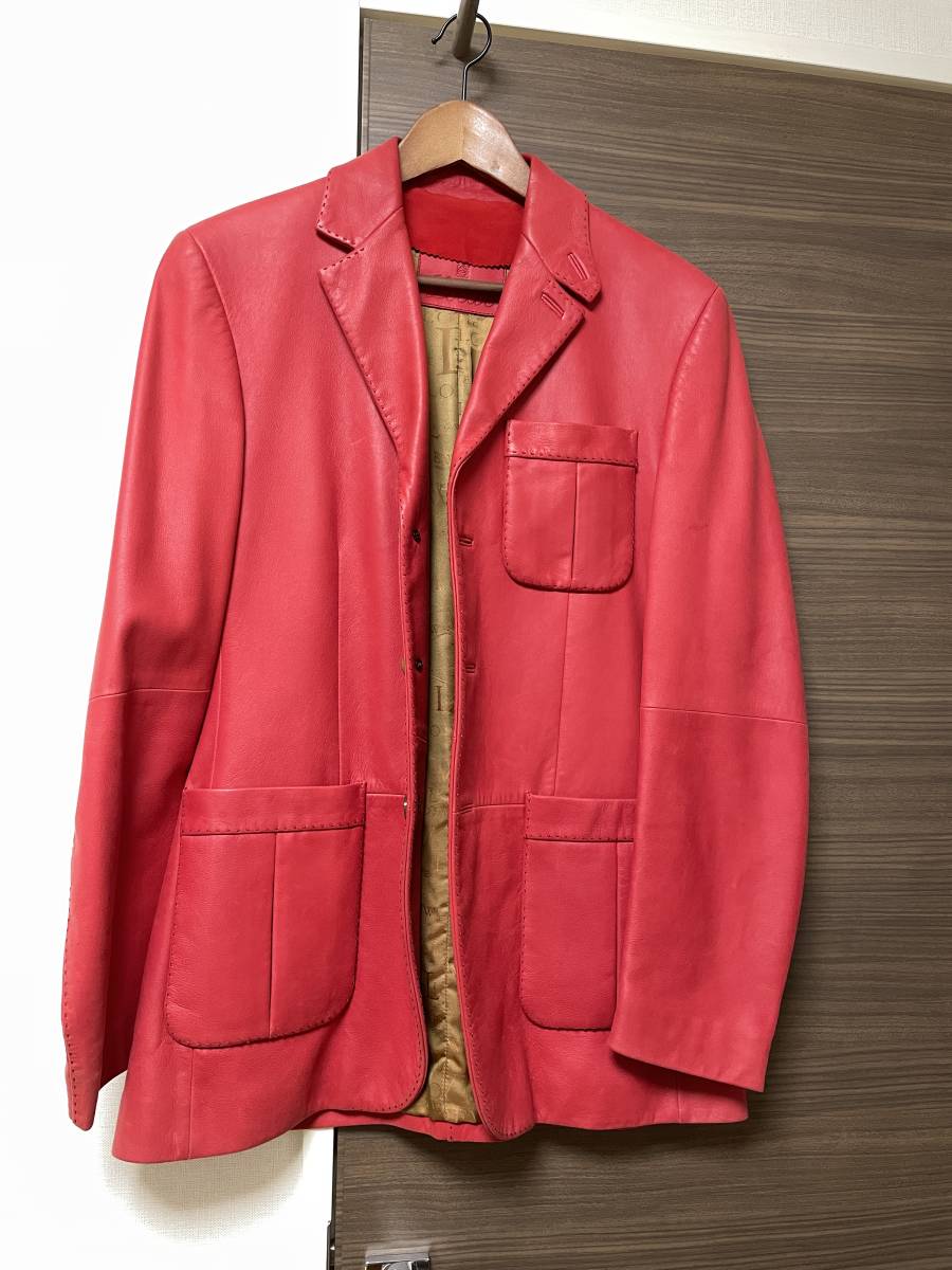 ロエベ レザージャケット（赤）定価48万 中古 (ロエベ) LOEWE 中古