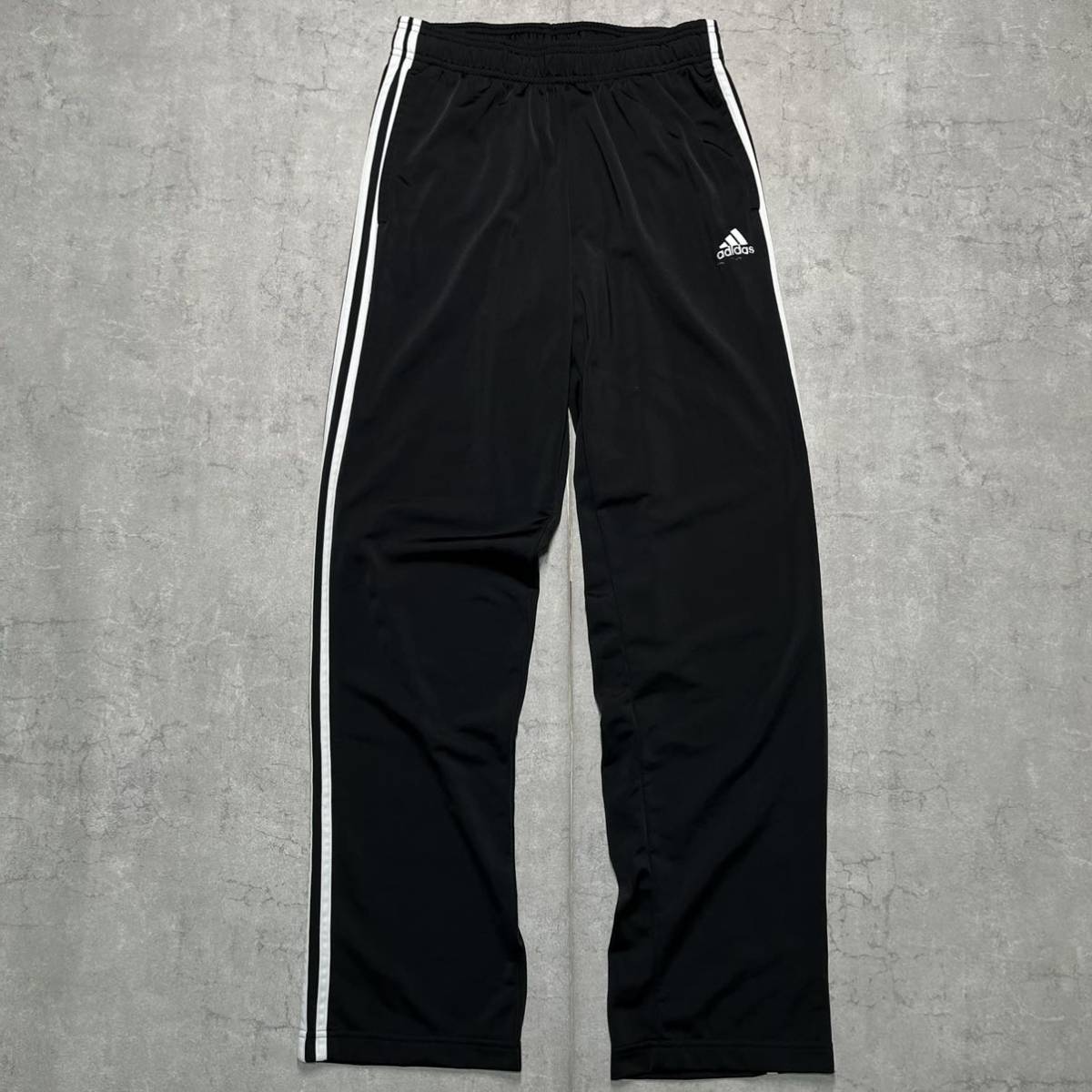 adidas アディダス ジャージ下 ブラック 3本線 Oサイズ(ボトムス 