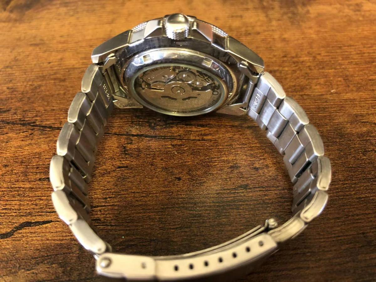 USED セイコー SEIKO 5 スポーツ メンズ 自動巻き 7S36-02H0 100M 