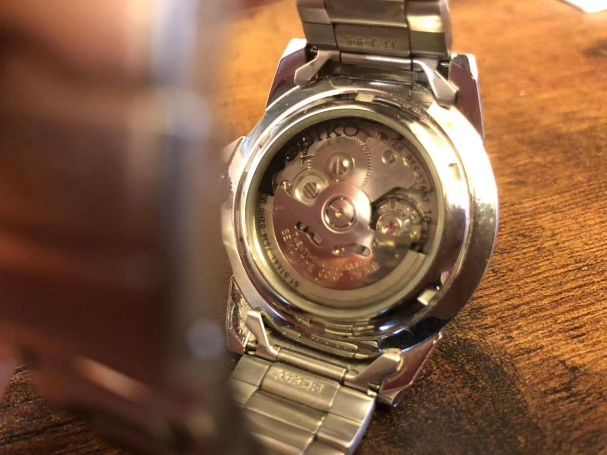 USED セイコー SEIKO 5 スポーツ メンズ 自動巻き 7S36-02H0 100M 