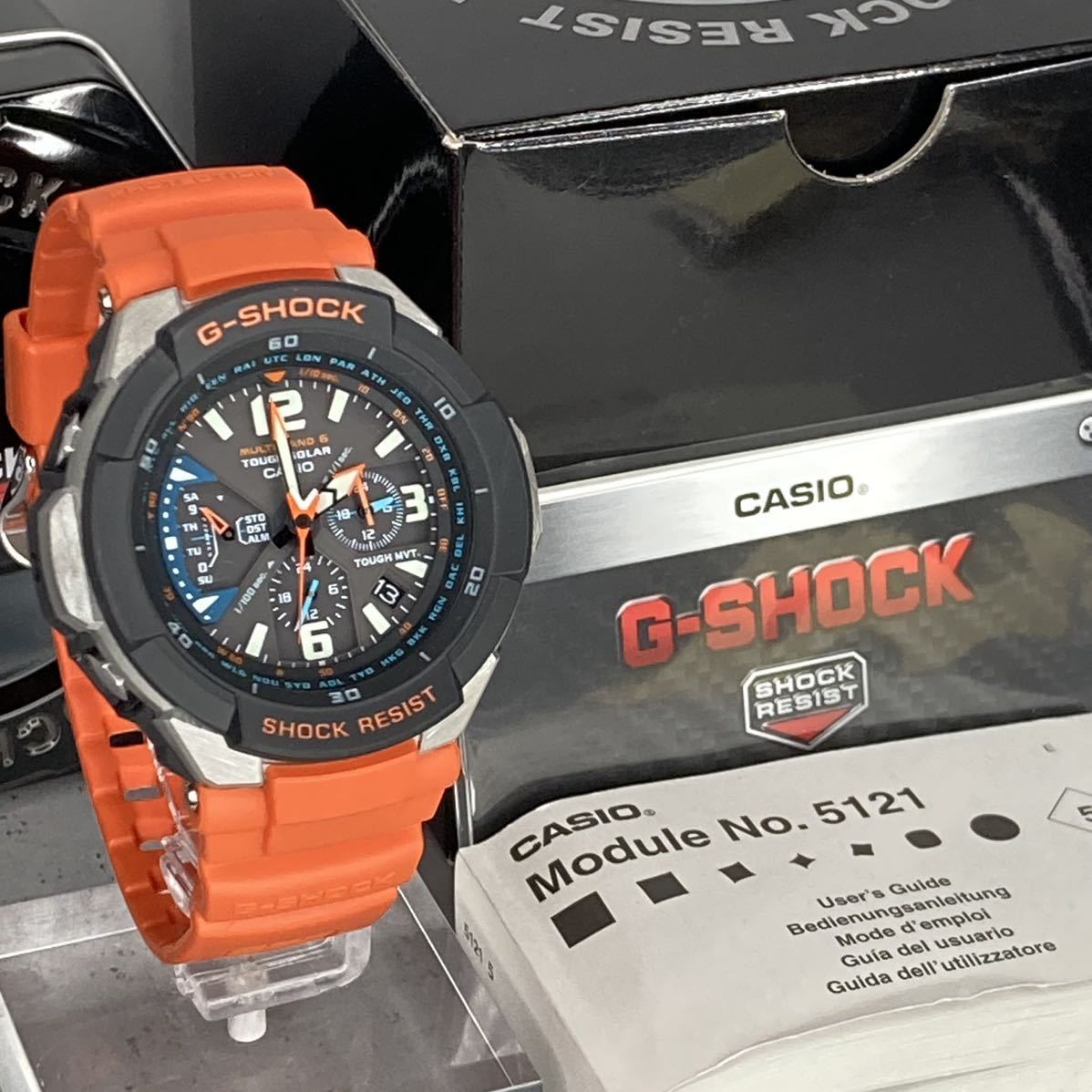 極美品 箱説付G-SHOCK GW-3000M-4AER グラビティマスター タフソーラー 