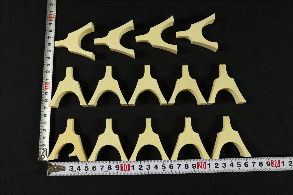 天然素材 箏 琴柱 14本 象牙風 マンモス芯料 美品 天然素材 和楽器 琴