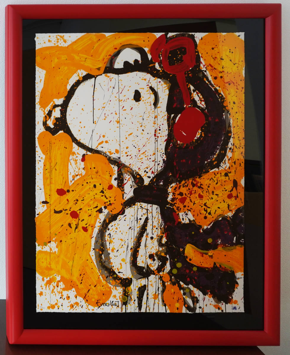 真作【トム・エバハート】スヌーピー（リトグラフ）