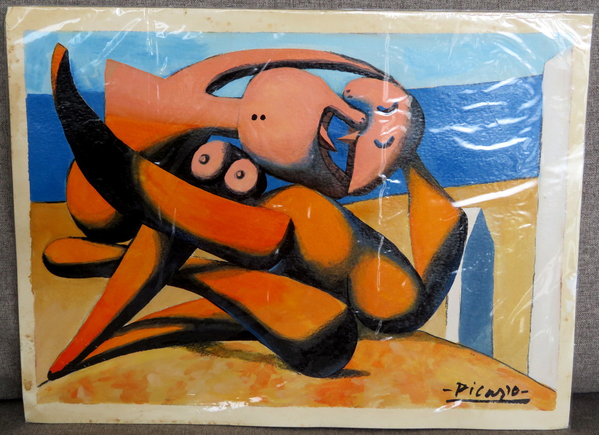 パブロ ピカソ Pablo Picasso 1931年 figures at the seaside ミクスト