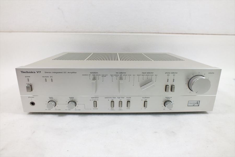 Technics テクニクス　SU-V7 プリメインアンプ SU-V7 Technics テクニクス プリメインアンプ Integrated Amplifier