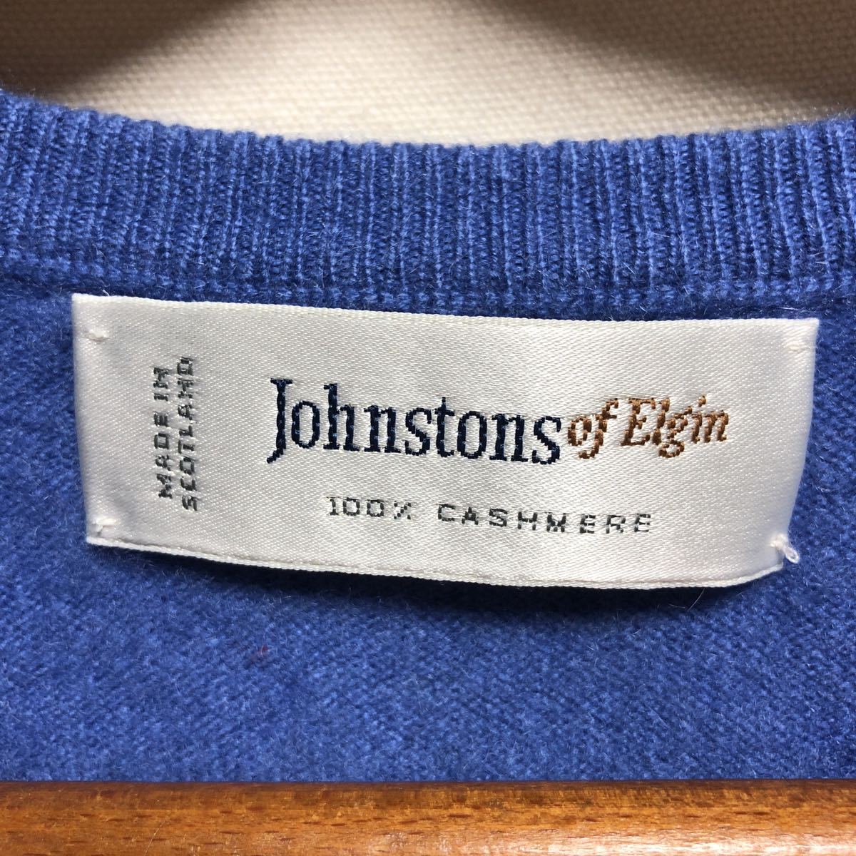 オールド スコットランド製 ジョンストンズ カシミアベスト ニット 