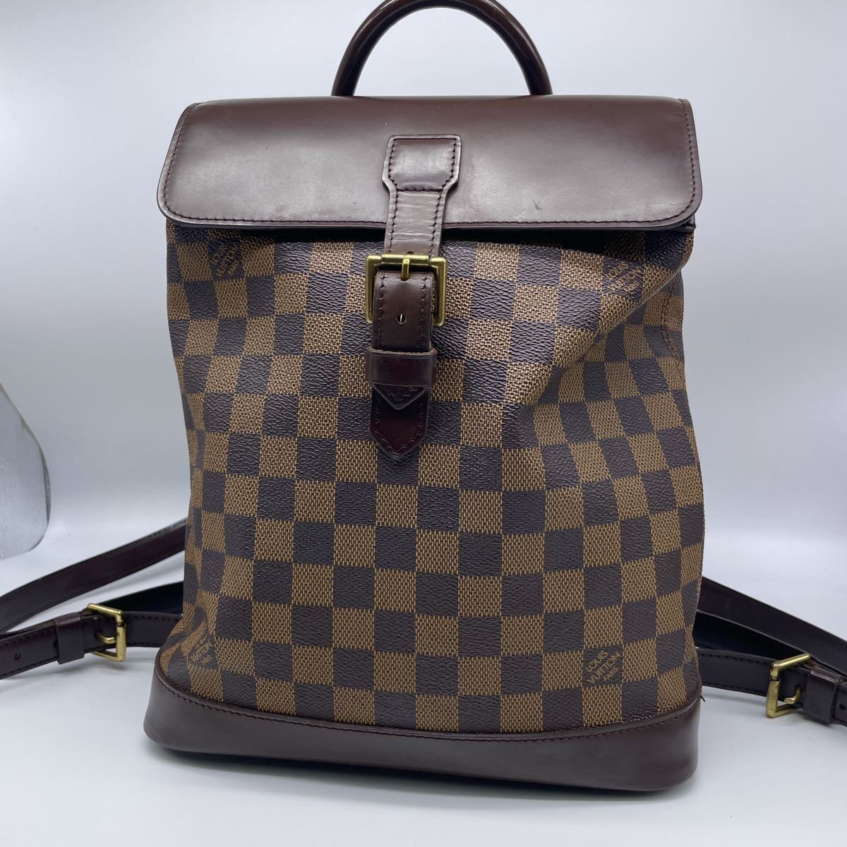 一円美品 鑑定済み LOUIS VUITTON ルイヴィトン ダミエ ソーホー 