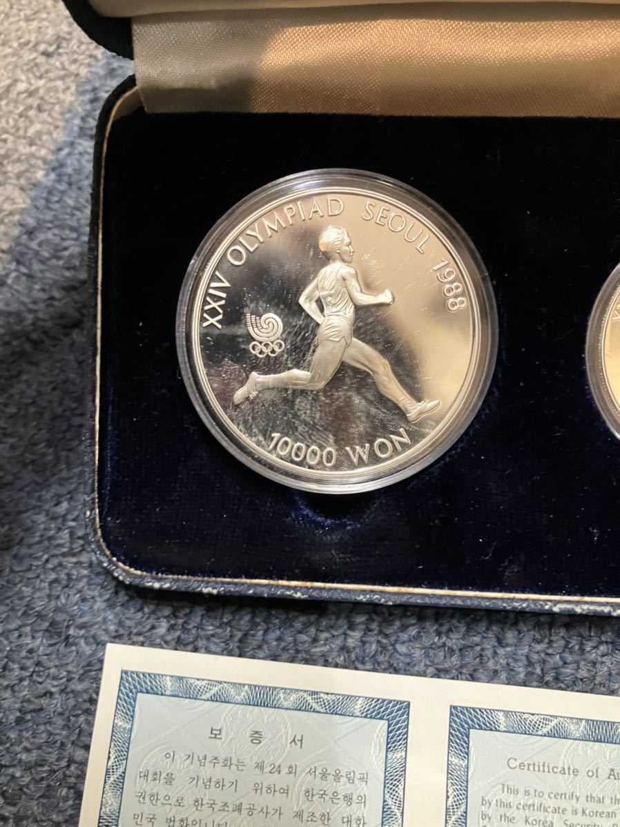 記念銀貨 1988年ソウルオリンピック 記念メダル マラソン 10000ウォン