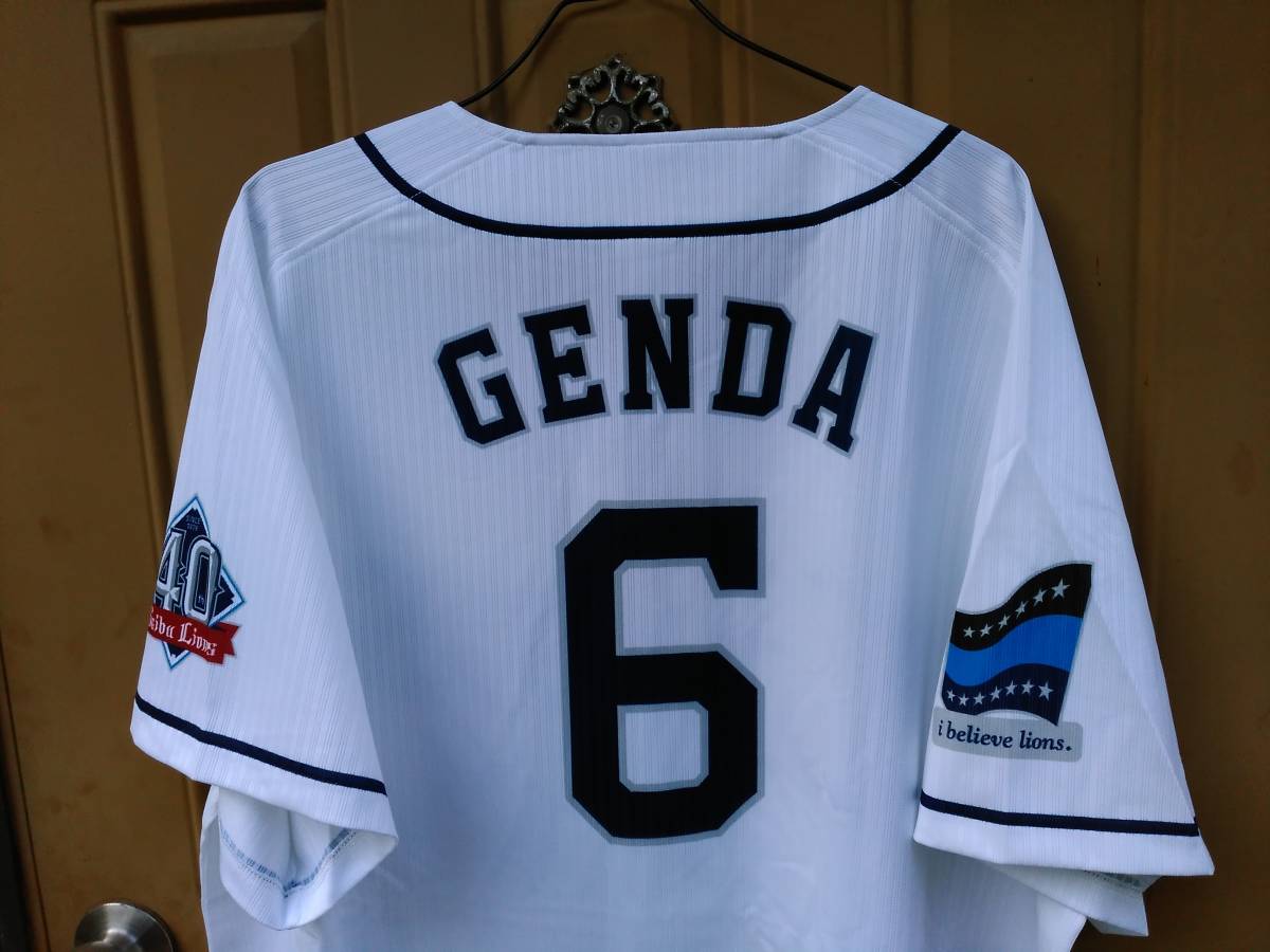 西武ライオンズ #6源田壮亮 40周年ホームレプリカユニフォーム XL