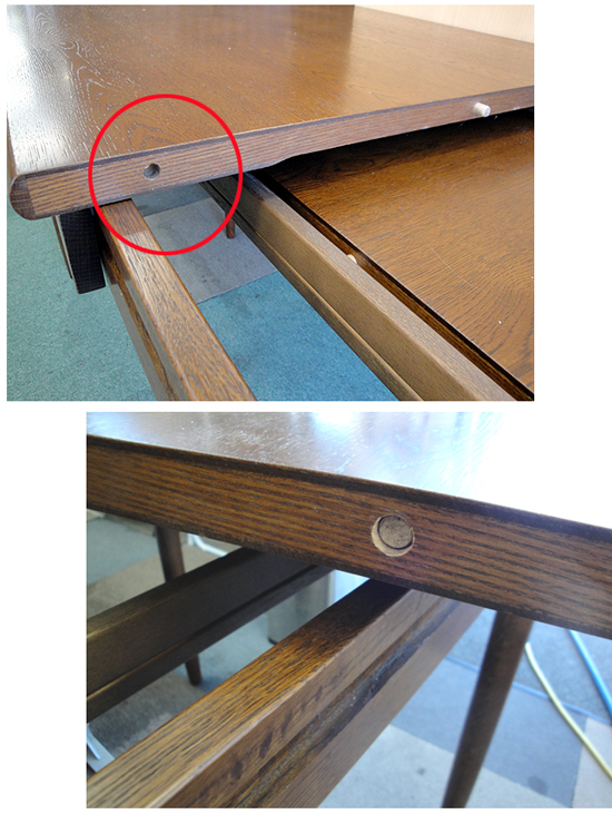 日進木工 伸長式 2人掛け ダイニングテーブルセット チェア×2脚