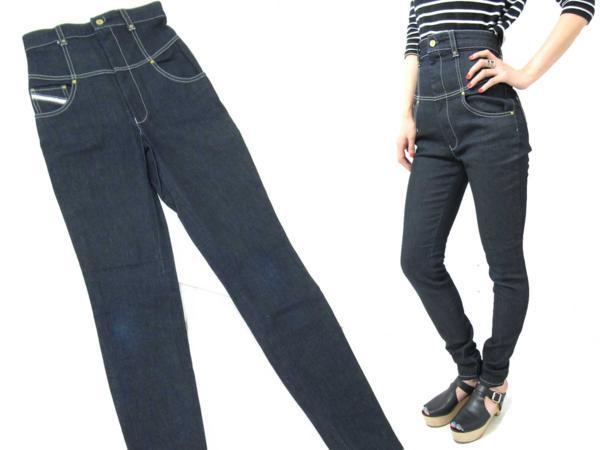 ◇DIESEL ハイウエスト スリム デニム パンツ S インディゴブルー 