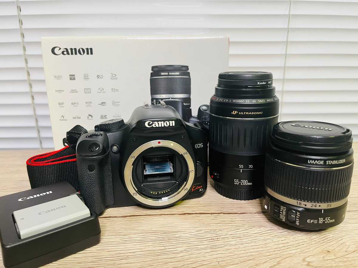 Canon キヤノン EOS Kiss X2 ダブルレンズセット 元箱付き #10 【公式