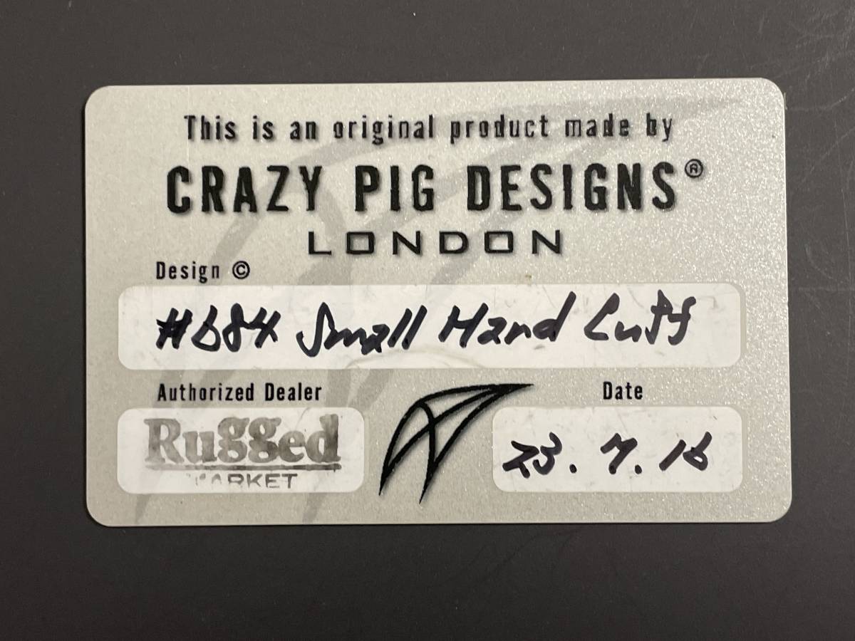 ギャランティ付属 CRAZY PIG クレイジーピッグ Small Hand Cuff