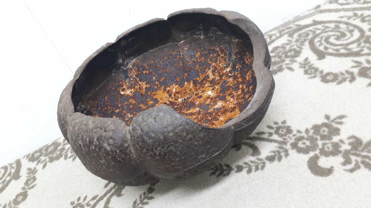 風炉 茶道具 和室 インテリア 茶室 金属製 火鉢 骨董品 火箸 五徳  