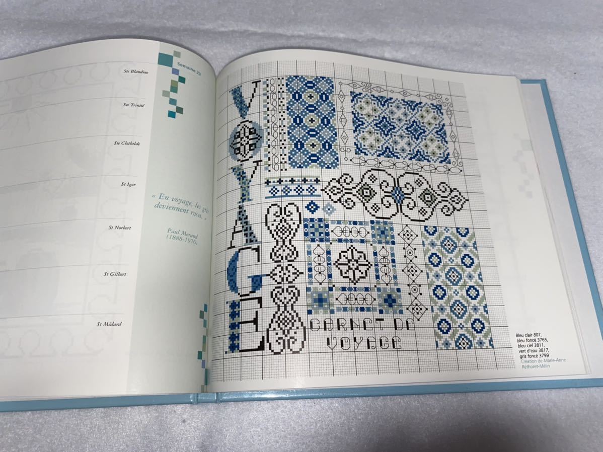 point de croix AGENDA クロスステッチ図案 Agenda ペレット