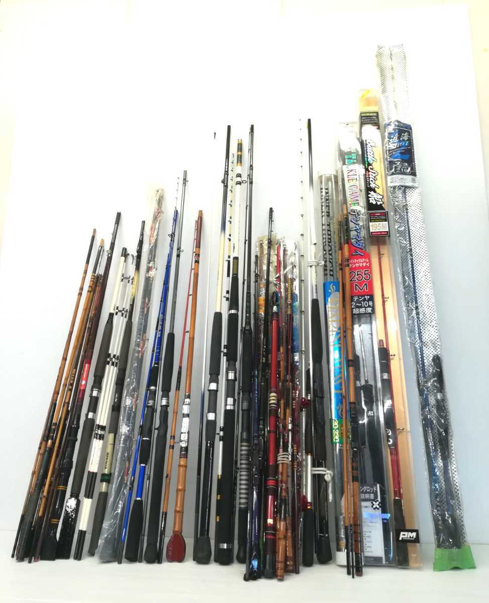 A29ecls0111/ 釣り竿まとめ 27本 海釣り用 船竿 釣具 DAIWA ダイワなど 他 現状品