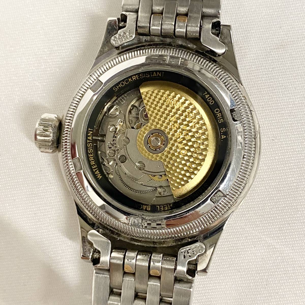 1円スタート！！】オリス 7400C ポインターデイト ビッグクラウン 