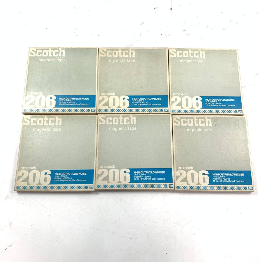 Scotch 206-1/4in.x2500ft. オープンリールTape 6本セット 10号メタル