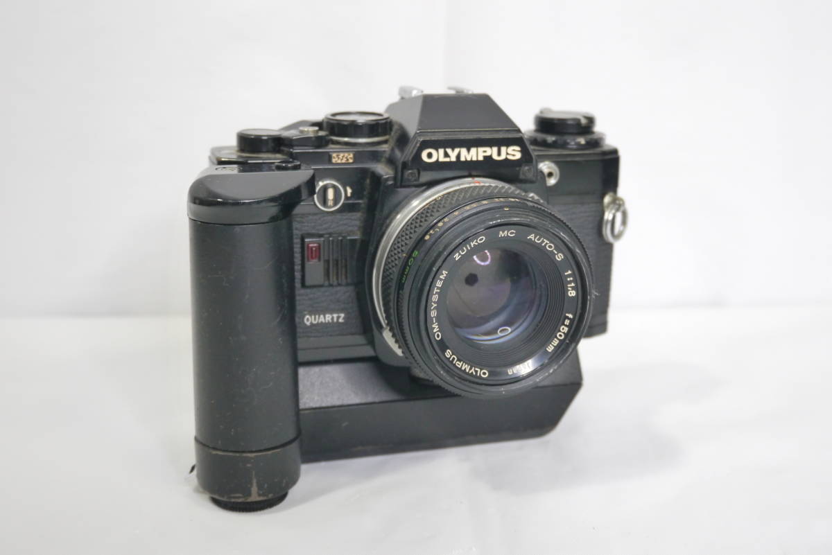 OLYMPUS/オリンパス フィルムカメラ OM10 WINDER2 レンズ/OM-SYSTEM ZUIKO MC AUTO-S 1:1.8 f=50mm No.2607349 ブラック 現状品 ZJ766-100