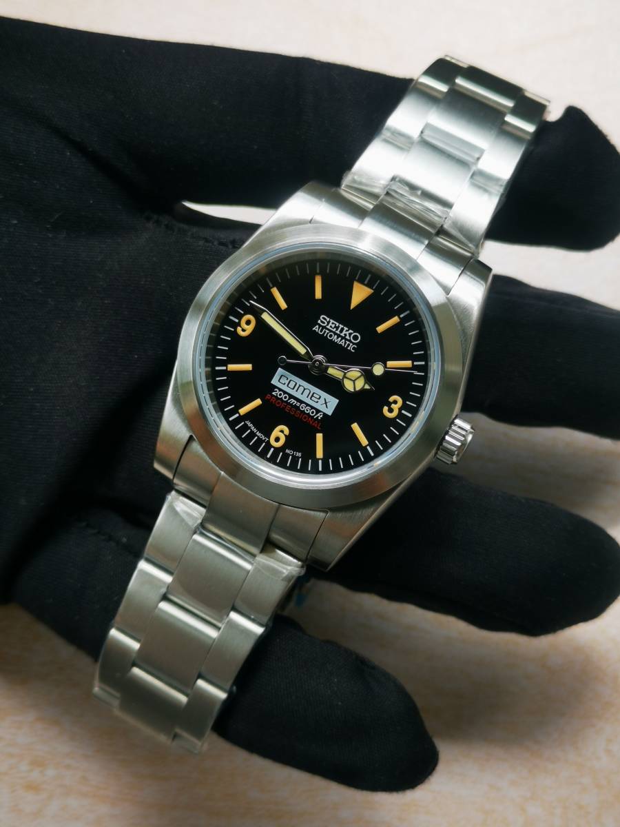 1円〜 SEIKO MOD 36mm カスタム 腕時計 セイコー NH38 自動巻き 手巻き 