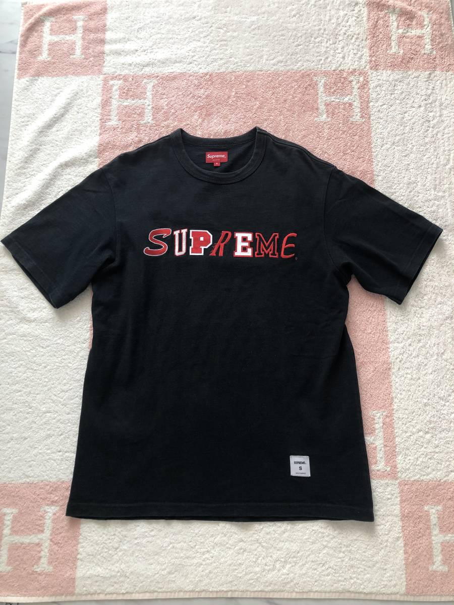 シュプリーム supreme ビックロゴ collage logo s/s top Tシャツ small 