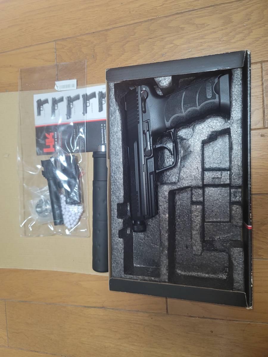 Kwa hk45+サプレッサー サプレッサー ガスガン VFC 電動HK45塗装と