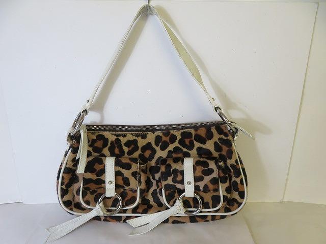 BDN3★ドルチェアンドガッバーナ/DOLCE & GABBANA ワンショルダーバッグ ハンドバッグ ハラコ レオパード ヒョウ柄
