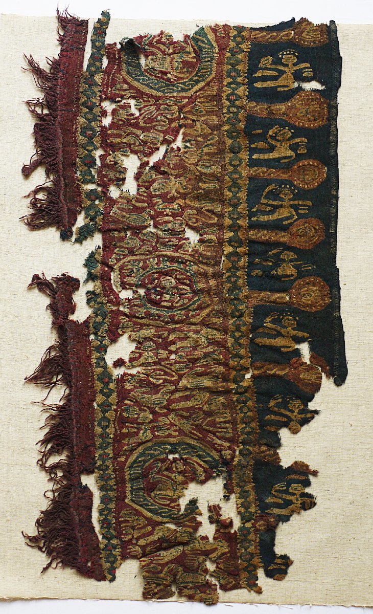 コプト織 エジプト 古裂 美術品 6-7世紀 中国唐物唐画 ○古代エジプト