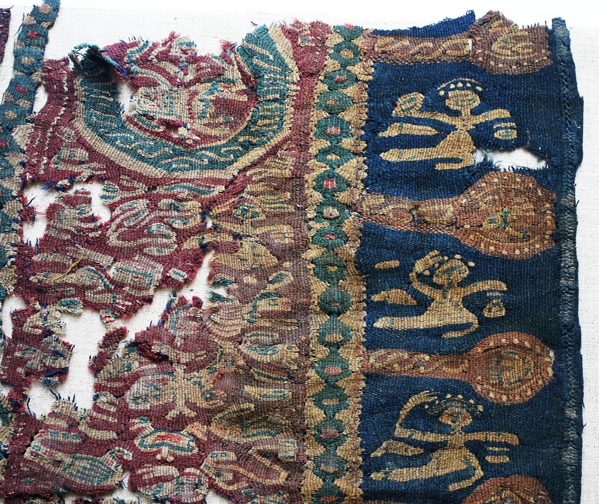 コプト織 エジプト 古裂 美術品 6-7世紀 中国唐物唐画 ○