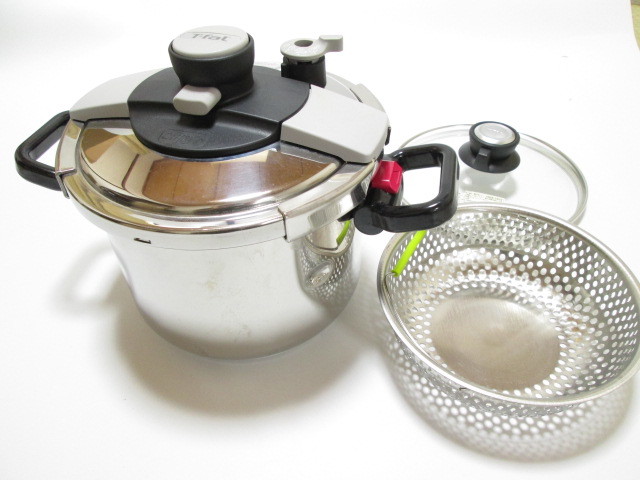 aug3 NN497] T-fal ティファール クリプソホルダー 6L ガラス蓋 圧力鍋 