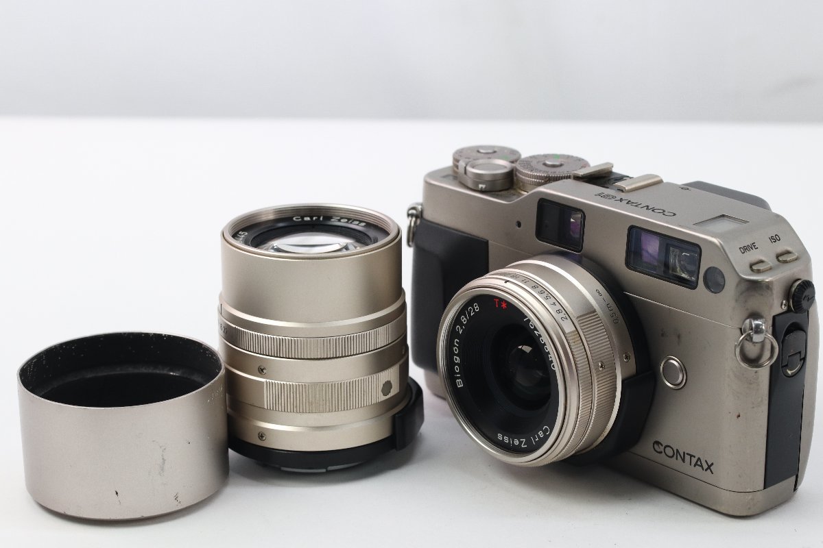 CONTAX コンタックス G1 BIOGON 28mm F2.8 T*/SONNAR 90mm F2.8 T* レンジファインダー フィルム カメラ 単焦点 レンズ 40453-K G1 Biogon 28mm f ROM改 For