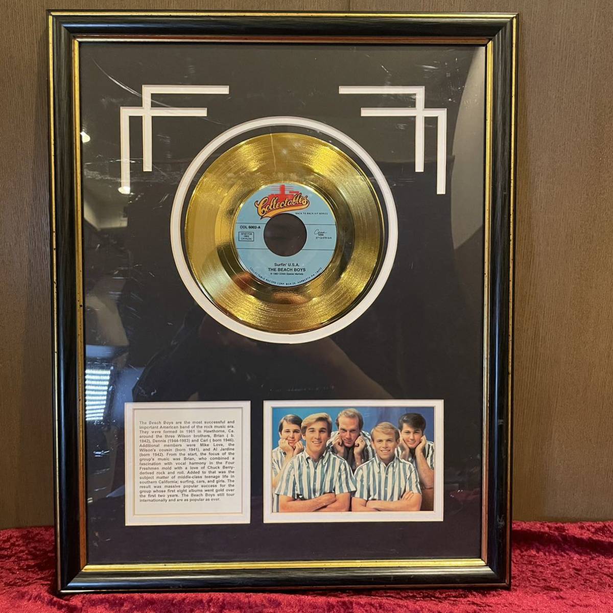 The Beach Boysレコード　額装品　limited gold disc 1000円〜 THE BEACH BOYS ビーチボーイズ GOLD DISC ゴールドディスク
