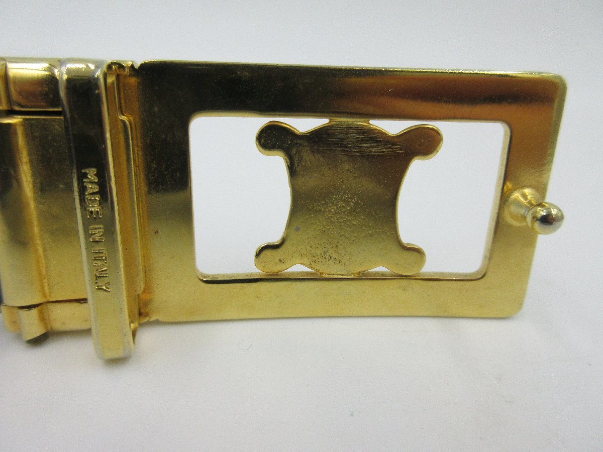 L99399RK【中古品】CELINE セリーヌ レザーベルト 革ベルト こげ茶 