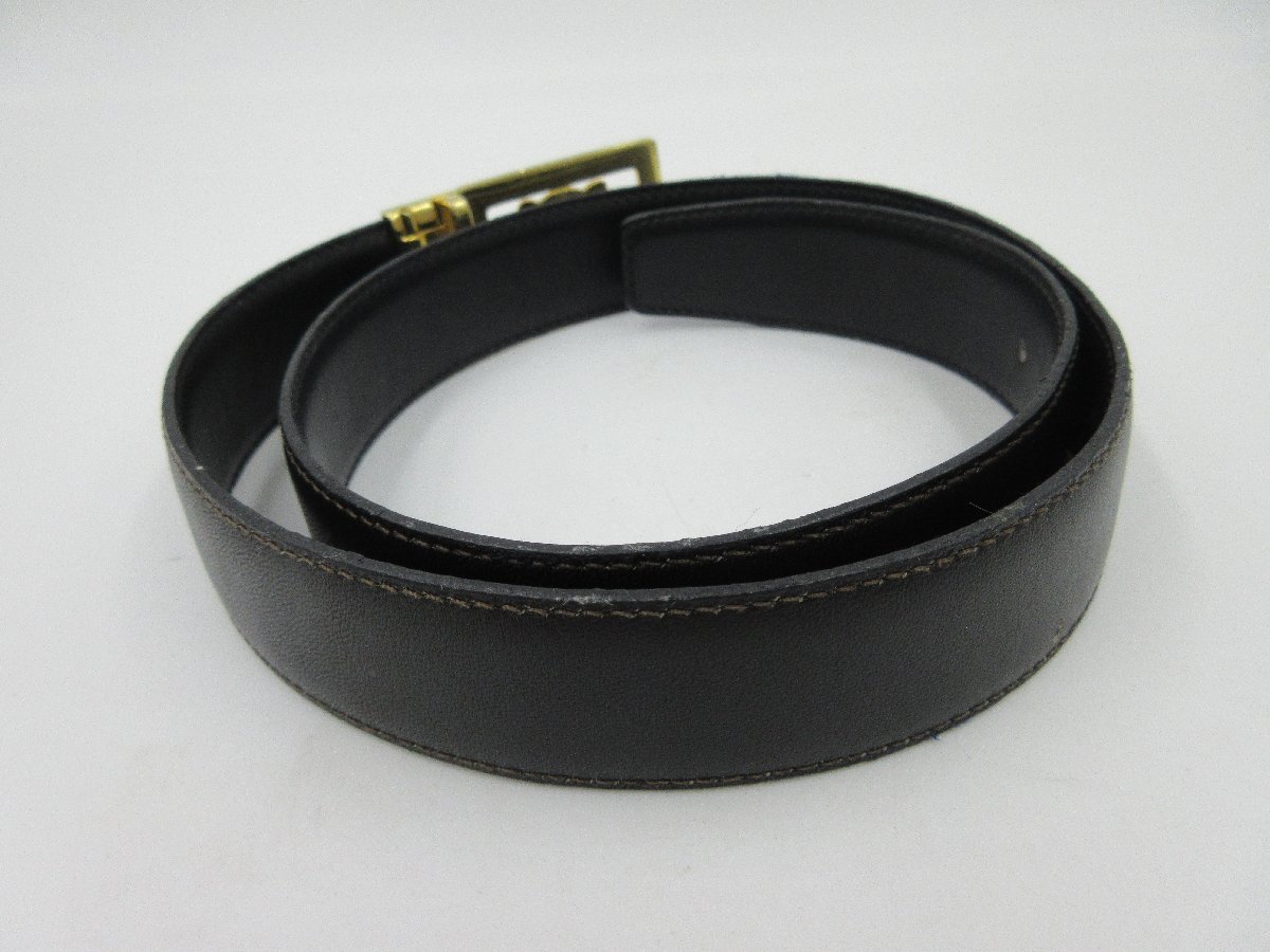 L99399RK【中古品】CELINE セリーヌ レザーベルト 革ベルト こげ茶 