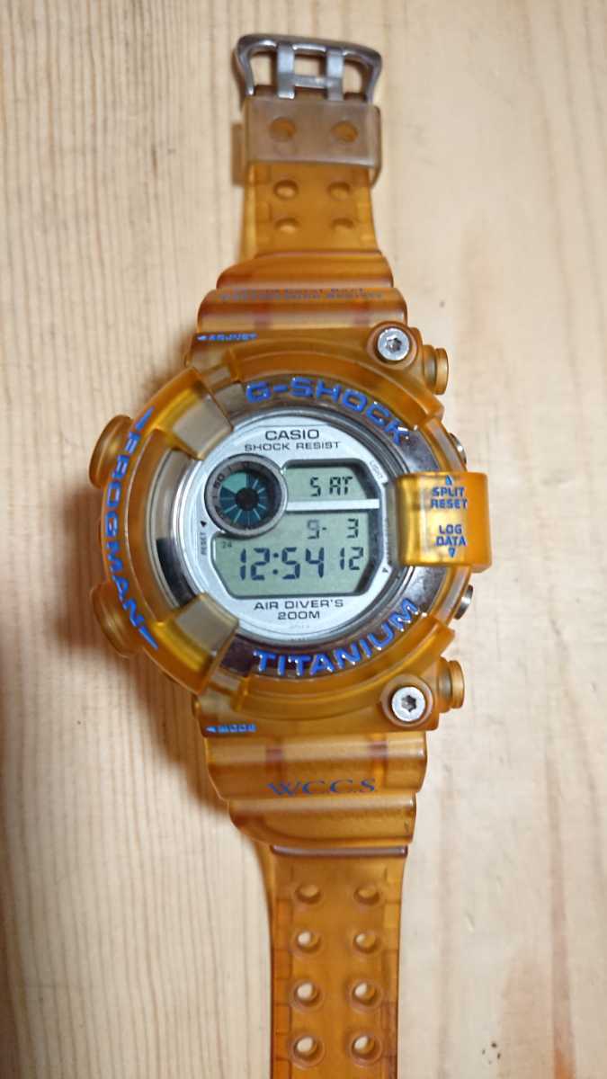 中古CASIO G-SHOCK FROGMAN トリプルマンタ 青文字 中古CASIO G