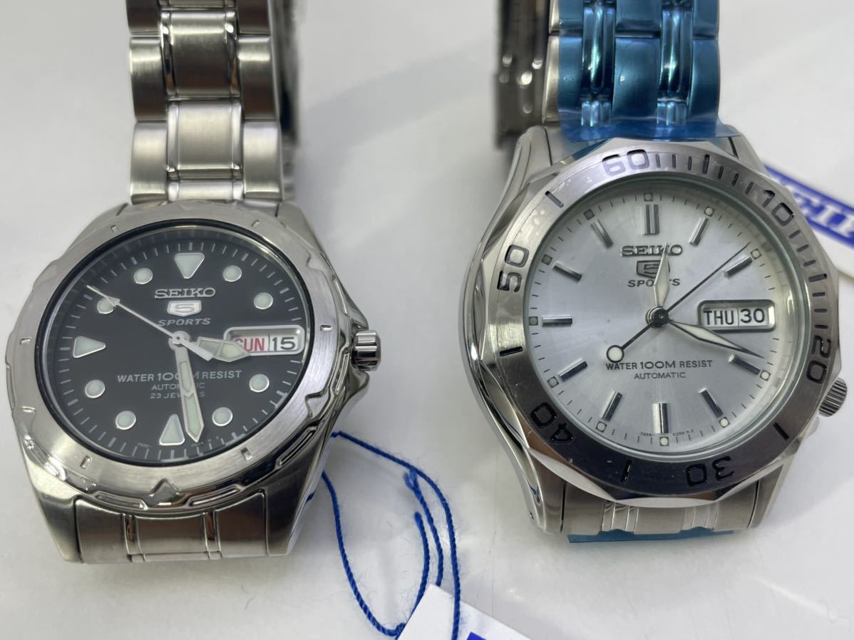 SEIKO セイコー 5 自動巻き 裏スケルトン 3本 未使用/中古品+手巻き  