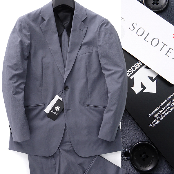 最安値，本物保証 DESCENTE デサント SOLOTEX ストレッチ シアサッカー スーツ A6 L 灰 J47660 春夏 メンズ 高機能 盛夏 サマー 洗濯可 グレー(Lサイズ)｜売買されたオークション情報、yahooの商品情報をアーカイブ公開 Lサイズ